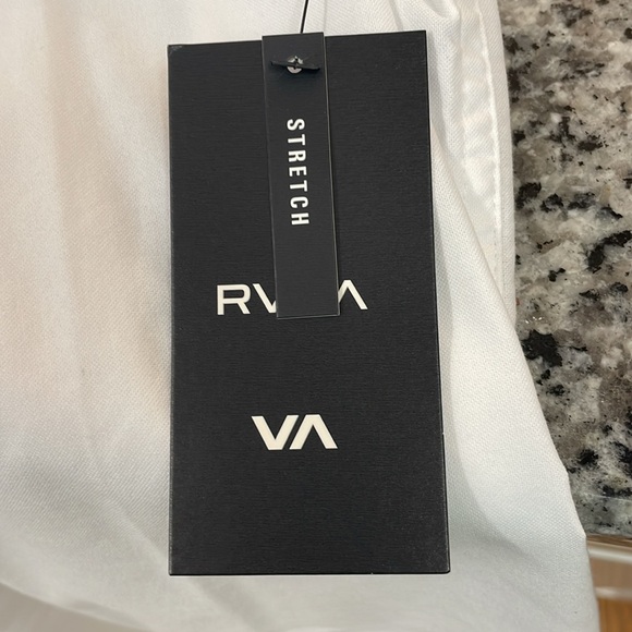 RVCA That’ll Do Stretch SS button down shirt. White. XX Large slim fit. NWT - Picture 7 of 7